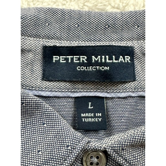 Peter Millar Collection Polo Shirt Men's Large Birdseye Golf - Picture 4 of 8